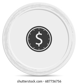 Single casino chip icon.