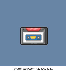 single cassette in pixel style