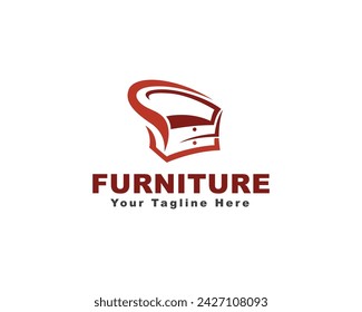 single chair furniture logo icon symbol design template illustration inspiration