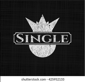 Single with chalkboard texture