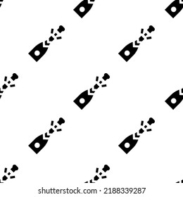 Single Champagne pattern. Champagne concept. filled trendy Vector seamless Pattern, background, wallpaper
