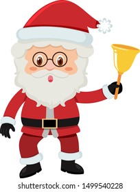 Einziger Charakter des Weihnachtsmannes auf weißem Hintergrund, Vektorgrafik
