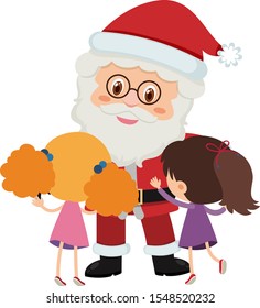 Carácter único de la ilustración de fondo blanco de Santa