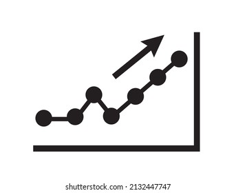 Single Chart infographic graph diagram a single icon silhouette icon for design and creativity.