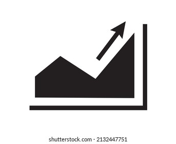 Single Chart infographic graph diagram a single icon silhouette icon for design and creativity.
