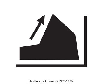 Gráfico único diagrama gráfico de infografía de un único icono de silueta de icono para el diseño y la creatividad.
