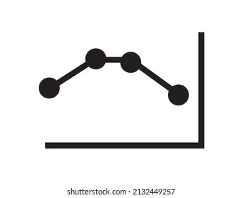 Single Chart infographic graph diagram a single icon silhouette icon for design and creativity.