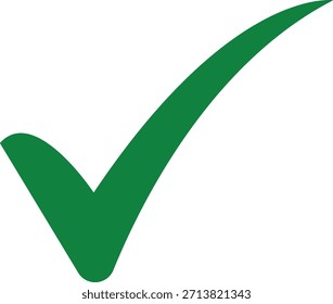 single check icon on white background, check symble