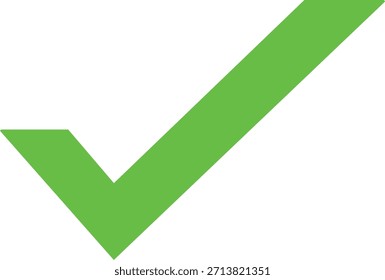 single check icon on white background, check symble