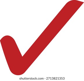single check icon on white background, check symble