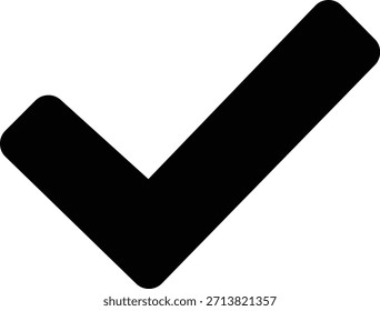 single check icon on white background, check symble