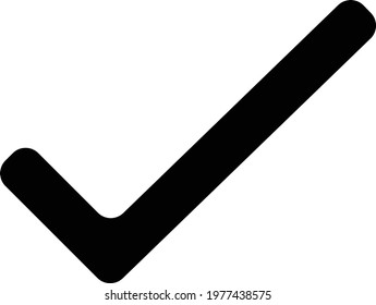 Single checkmark with smooth edges icon for every use.