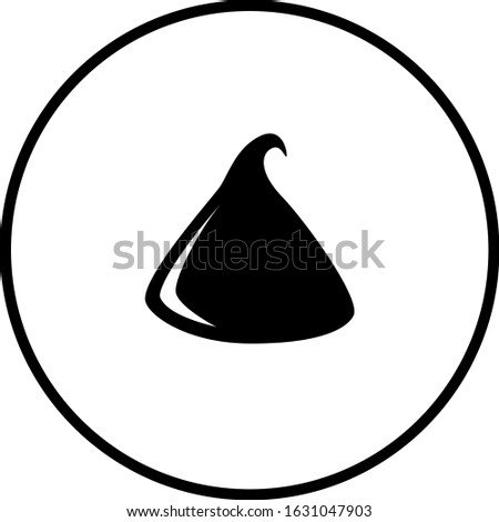 single chocolate chip or morsel symbol
