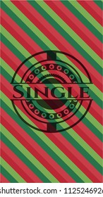 Single christmas emblem.