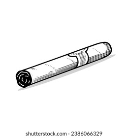 single cigarette template logo design