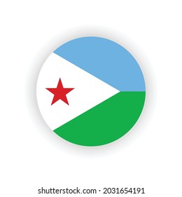 Single Circle Flag Of Djibouti Isolated On White Background Vector Eps 10 svg