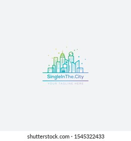 Single in the City with Dallas skyline logo