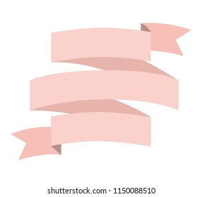 single and classic pink ribbon frame