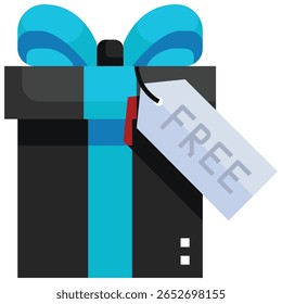A single, clean graphic representing a gift or present, likely with a bow, suitable for promotions, sales, or special offers. Designed for clear visual communication.