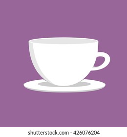 A single clean and simple white cup tableware kitchenware