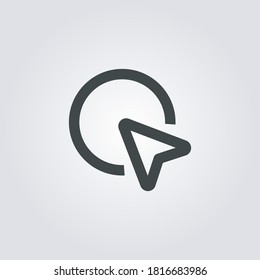 single click Icon. single click symbol isolated on Gradient background. Vector Illustration