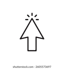 Single Click icon vector. Pointer cursor computer mouse icon. Vector Illustration Eps 10