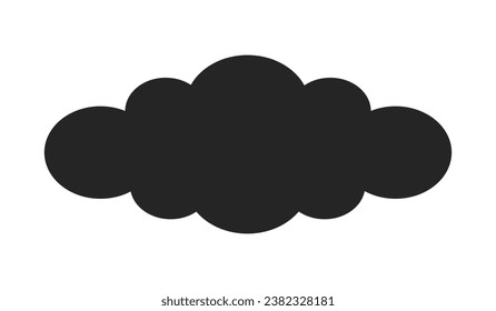 Cotton clouds set isolated on black background. Cloudy weather