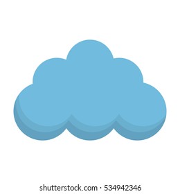 single cloud icon image vector illustration design 