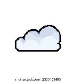 single cloud in pixel art style