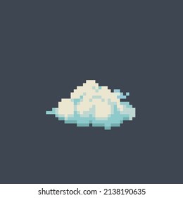 single cloud in pixel style