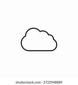 Vector de signo de icono de Clima de nube única