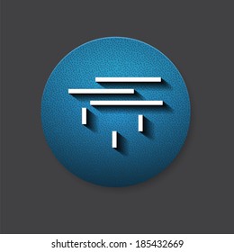 Single clouds icon on the gray background