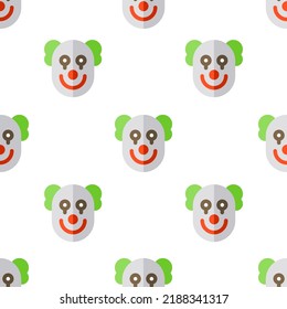 Single clown pattern. clown concept. flat trendy Vector seamless Pattern, background, wallpaper