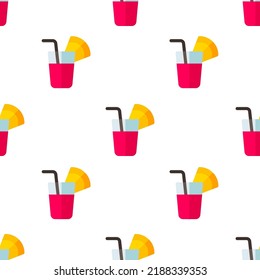 Single cocktail pattern. cocktail concept. flat trendy Vector seamless Pattern, background, wallpaper