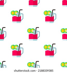 Single cocktail pattern. cocktail concept. flat trendy Vector seamless Pattern, background, wallpaper