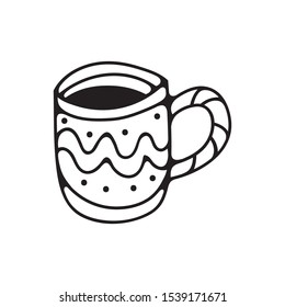Single coffee cup icon. Isolated on white background