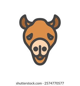 Single color animal icon camel