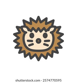 Single color animal icon hedgehog