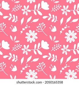 patrón floral de un solo color vector de fondo transparente