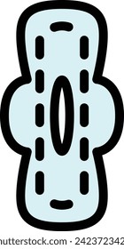 Icono de un solo color de los elementos necesarios para la prevención de desastres: Toallas sanitarias