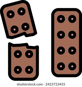 Single color icon of items necessary for disaster prevention Emergency food
