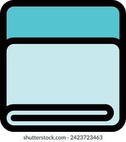Single color icon for items necessary for disaster prevention: Blanket