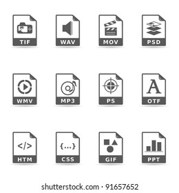 Single Color Icons - More File Format