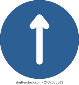 Single color illustration of mini sign: Prohibited to proceed in any direction other than specified