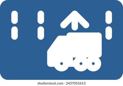 Single color illustration of a mini sign: Highway traffic classification for towing vehicles on national highways