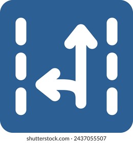 Single color illustration of mini signs, traffic classification by direction of travel