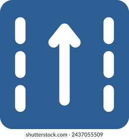 Single color illustration of mini signs, traffic classification by direction of travel