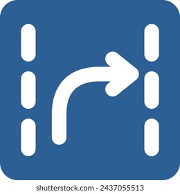 Single color illustration of mini signs, traffic classification by direction of travel