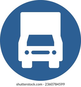 Single color illustration of a simple sign - For authorized vehicles only