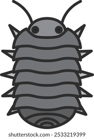 Single color mini insect icon Pillbug